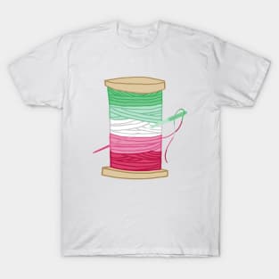 Thread Spool Pride Flag of Abrosexual Pride | Ocean Wave T-Shirt